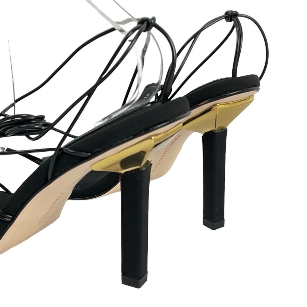 Good American Shoes Womens Size 9.5 Black Strappy Heels Caged Stilleto $260 Nwb - Picture 4 of 11